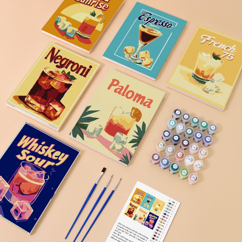 6 Mini Paintings | Gorgeous Cocktail Set