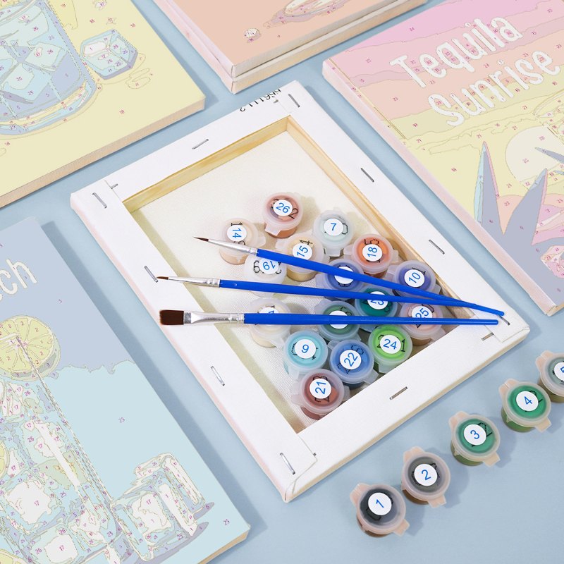 6 Mini Paintings | Happy Hour Cocktail Set
