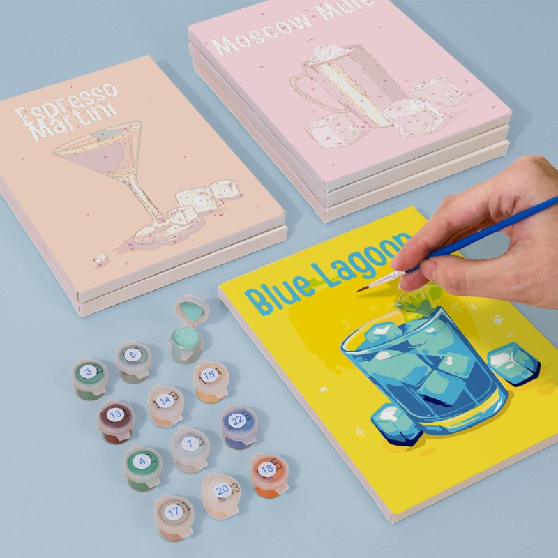 6 Mini Paintings | Happy Hour Cocktail Set