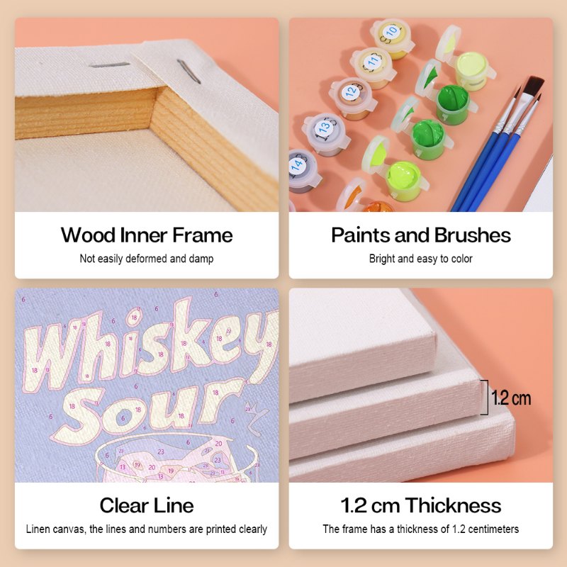 6 Mini Paintings | Gorgeous Cocktail Set