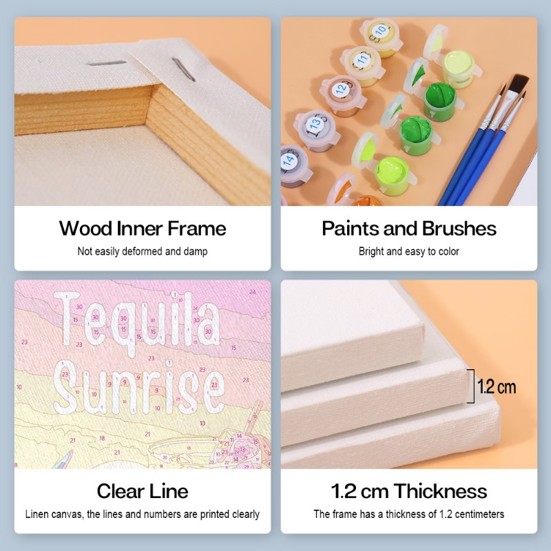 6 Mini Paintings | Happy Hour Cocktail Set