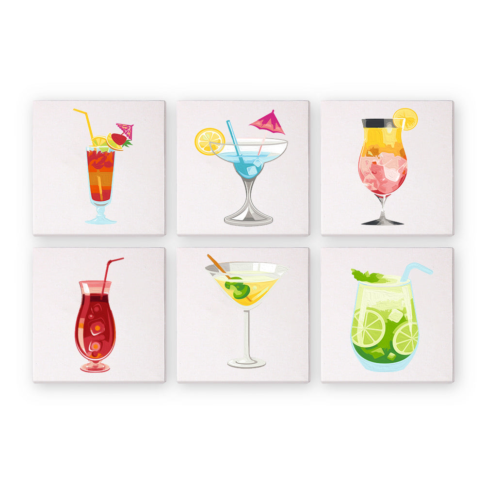 6 Mini Paintings | Cocktail Set