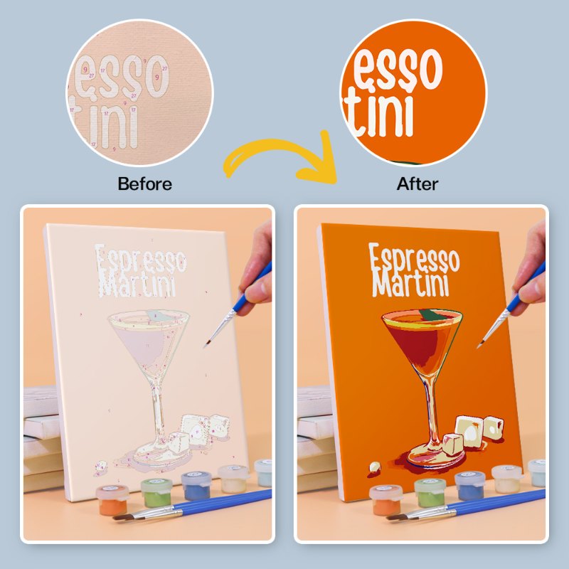 6 Mini Paintings | Happy Hour Cocktail Set