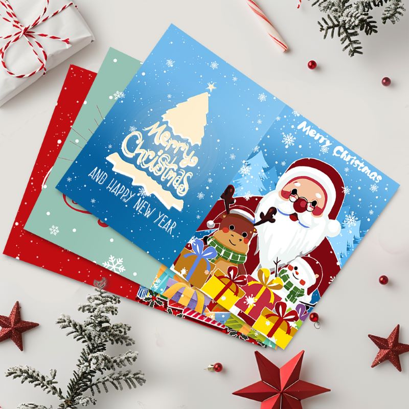 Paint by Numbers Christmas Cards - 6 Pieces