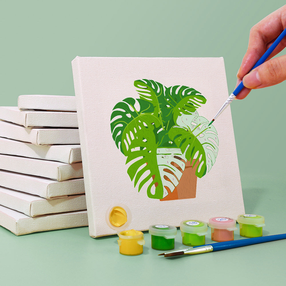9 Mini Paintings | Indoor Plants Set