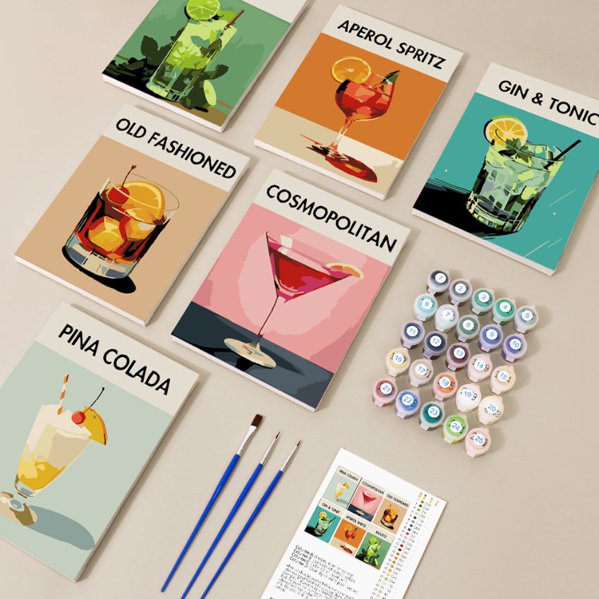 6 Mini Paintings | Cocktail Deluxe Set