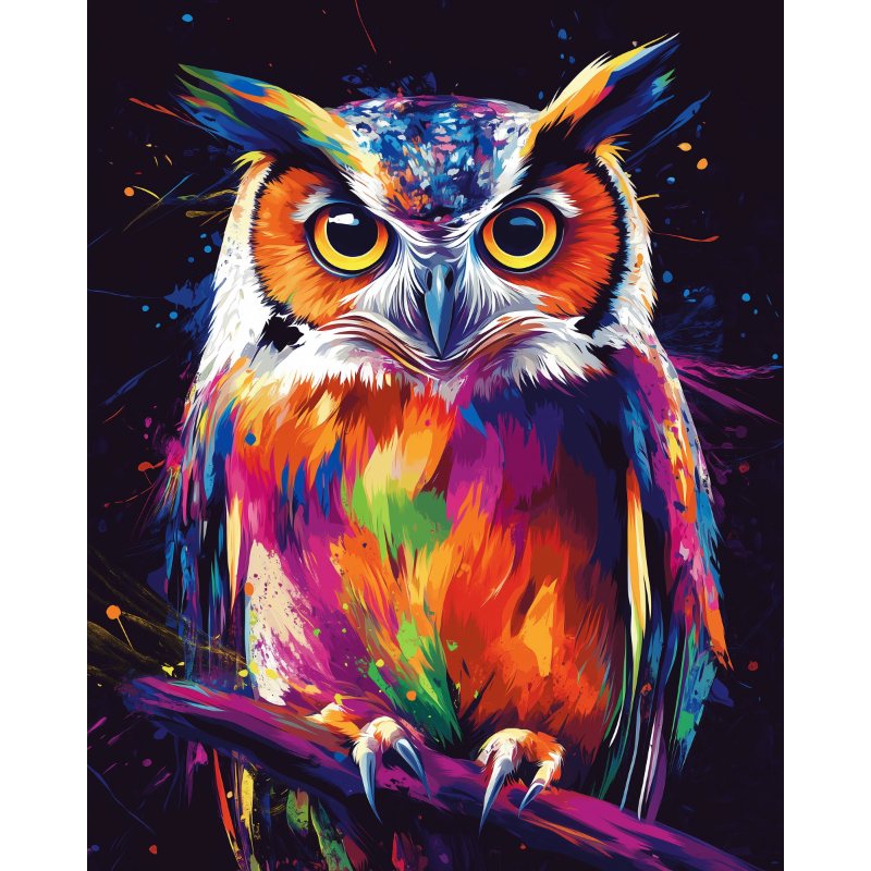 Colorful Owl | Paint by Numbers
