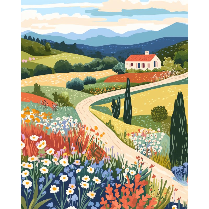 Hill Landscape | Paint by Numbers