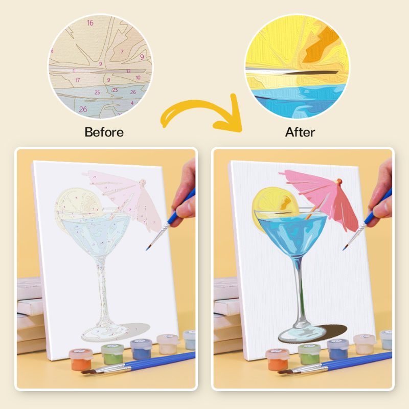 6 Mini Paintings | Summer Cocktail Set