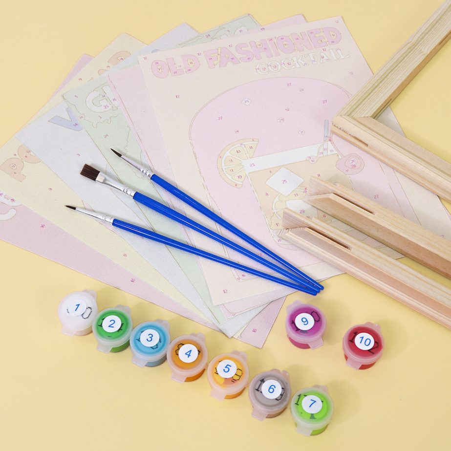 6 Mini Paintings | Colorful Cocktail Set