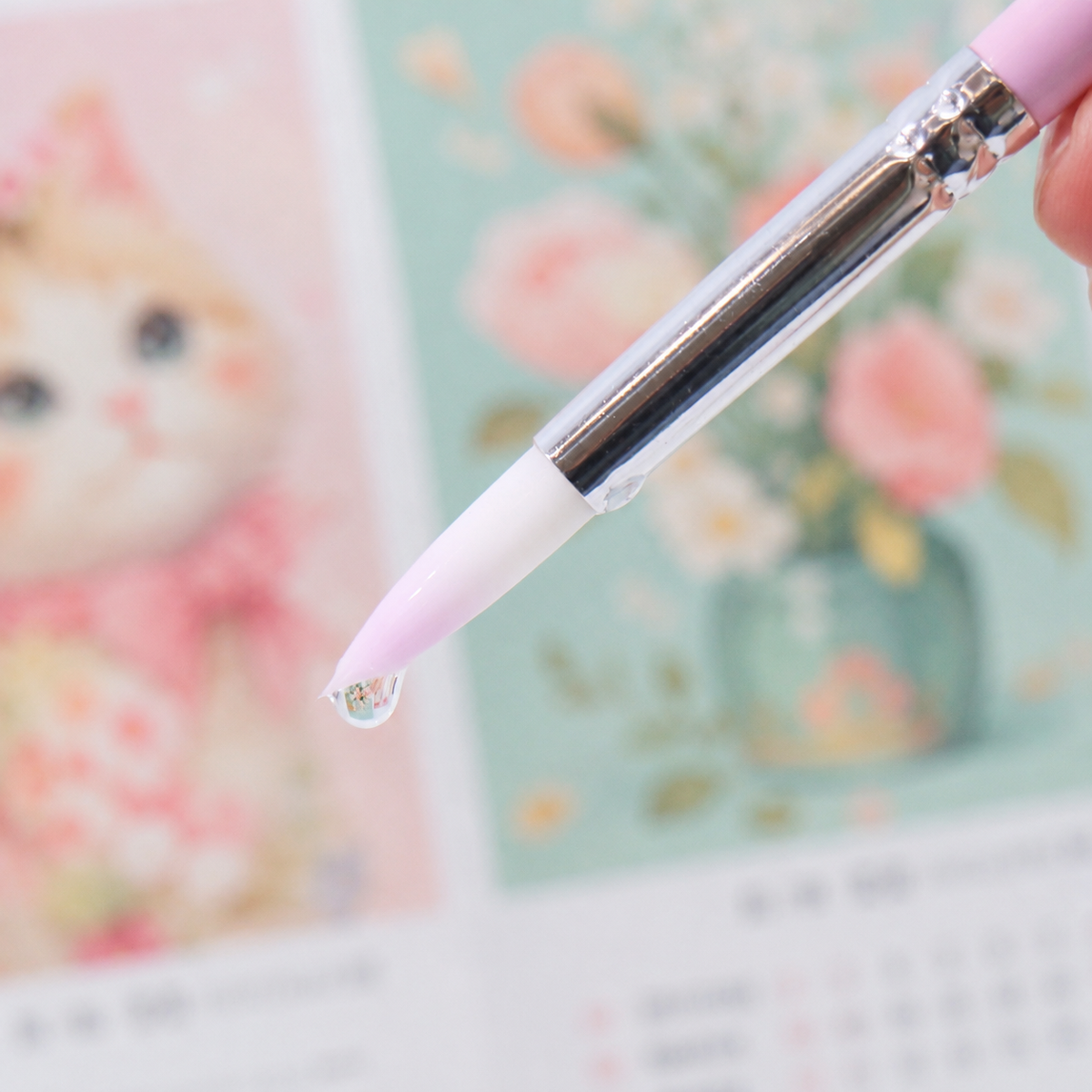 6 Mini Paintings | Premium Pink Brush Set
