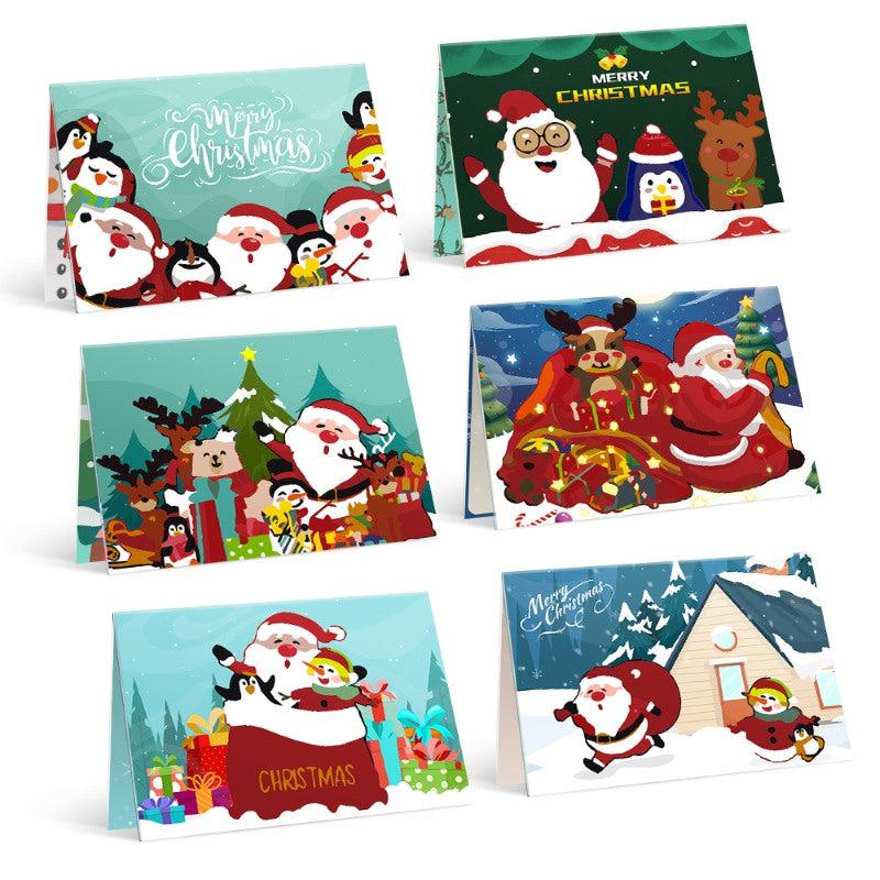 Paint by Numbers Christmas Cards - 6 Pieces