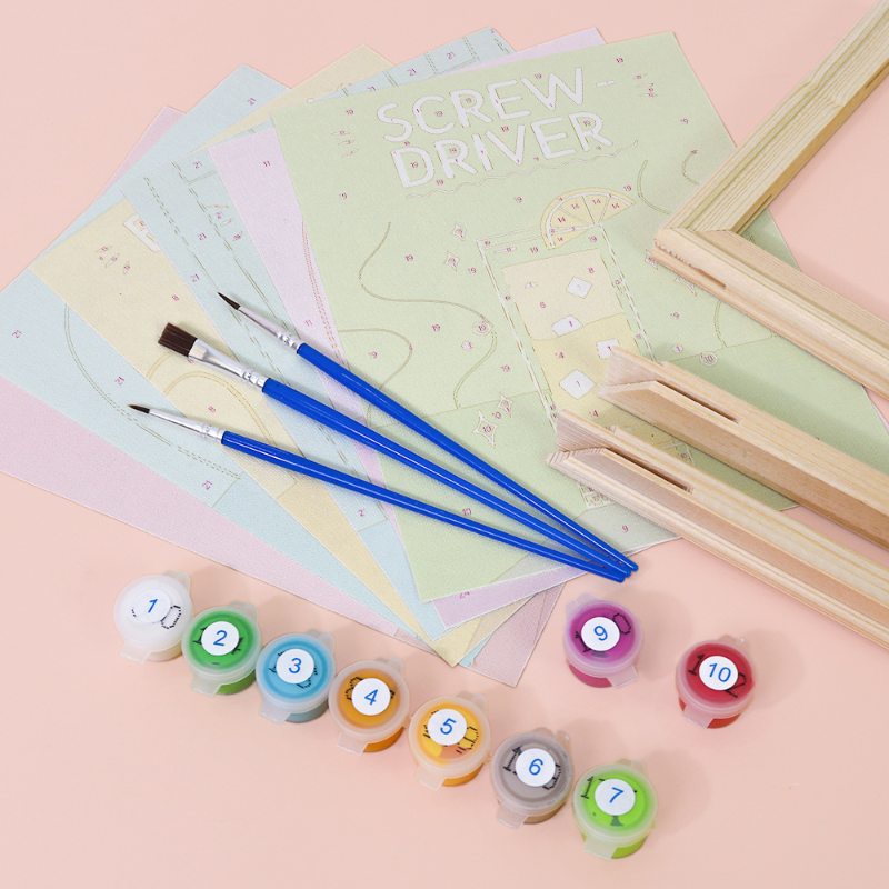 6 Mini Paintings | Paint & Pour Cocktail Set