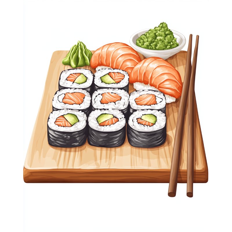 Sushi Plate | Paint by Numbers