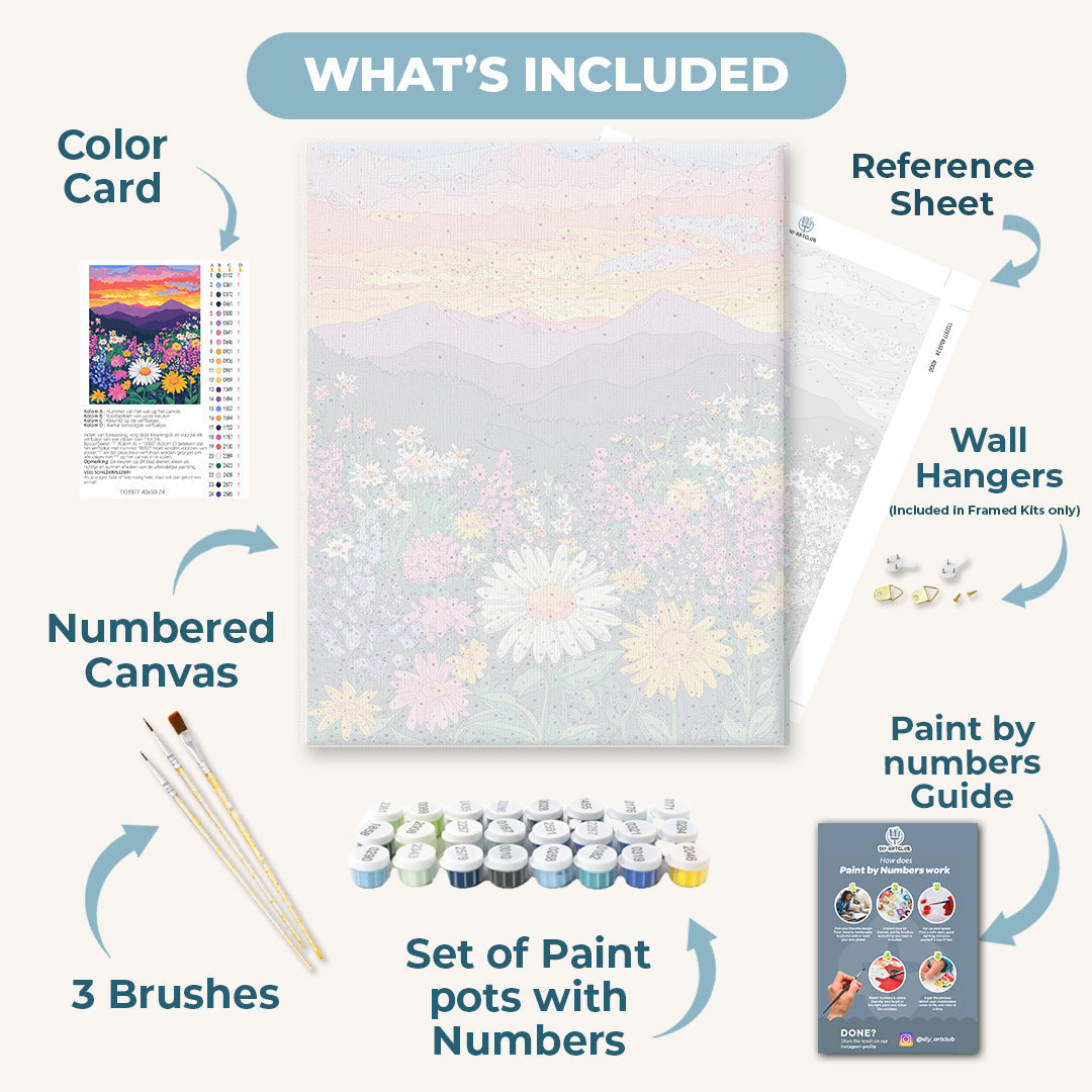 Colorful Flower Landscape | Paint by Numbers