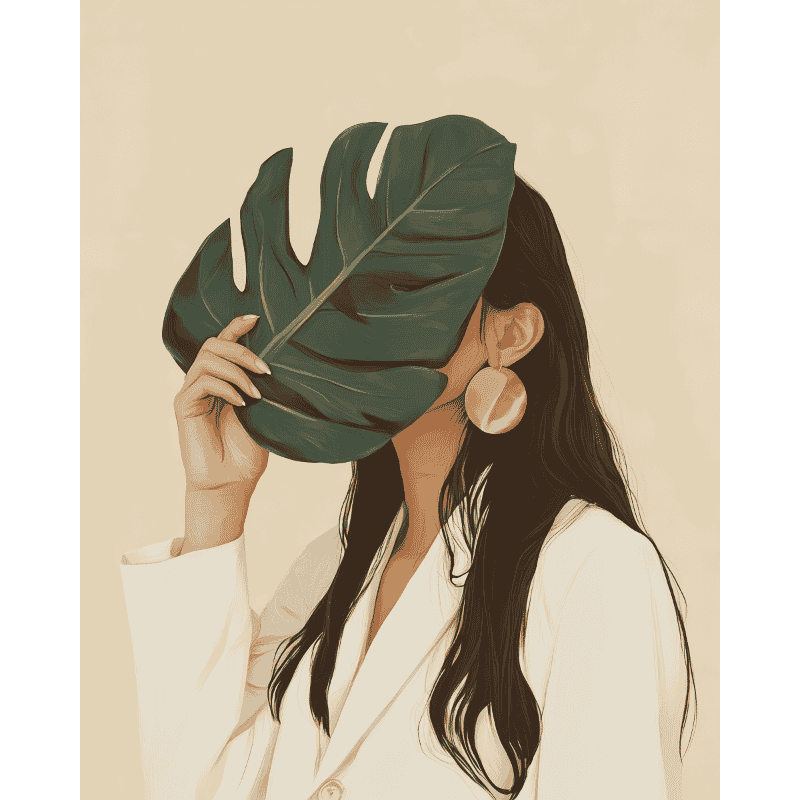 Woman Under the Leave | Paint by Numbers