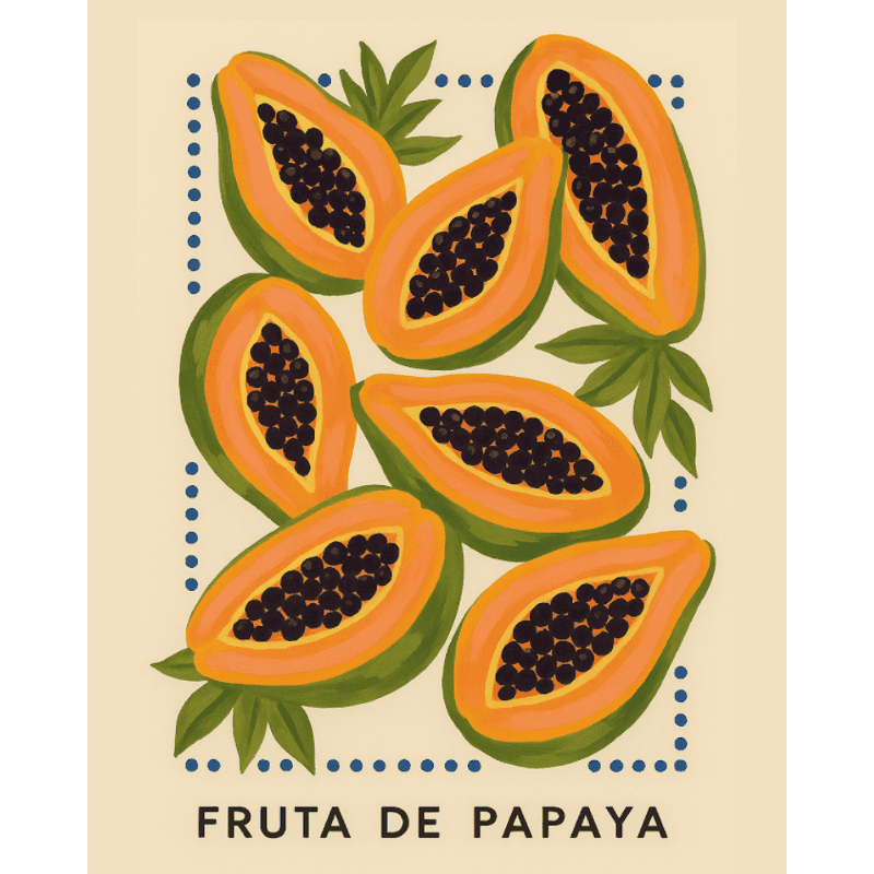 Italian Papaya | Paint by Numbers