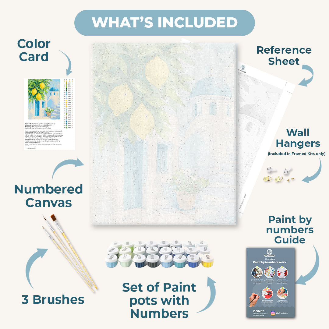 Lemons in Santorini | Paint by Numbers