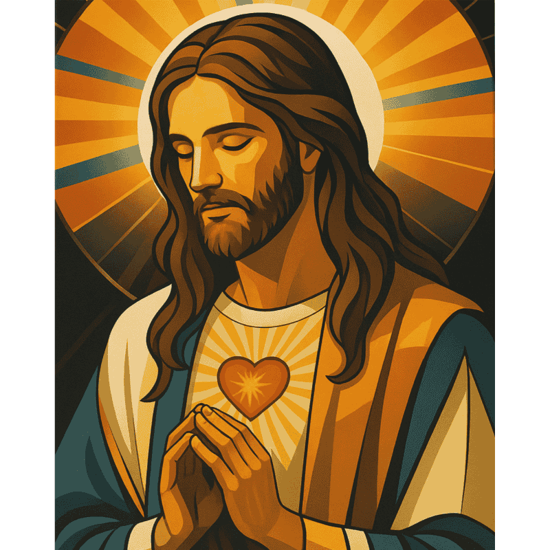 Praying Jesus | Paint by Numbers