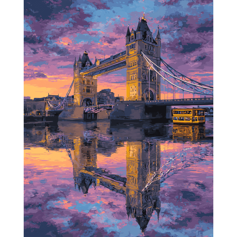 Tower Bridge Reflection | Paint by Numbers