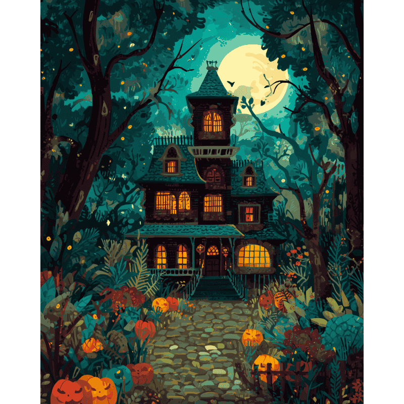 Haunted House | Paint by Numbers