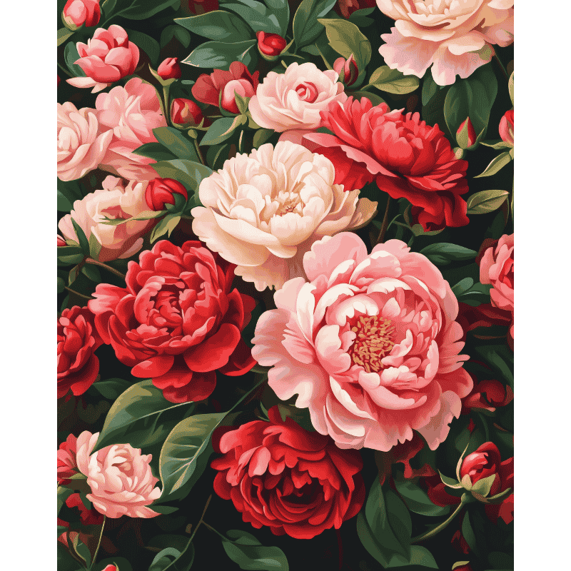 Peonies | Paint by Numbers