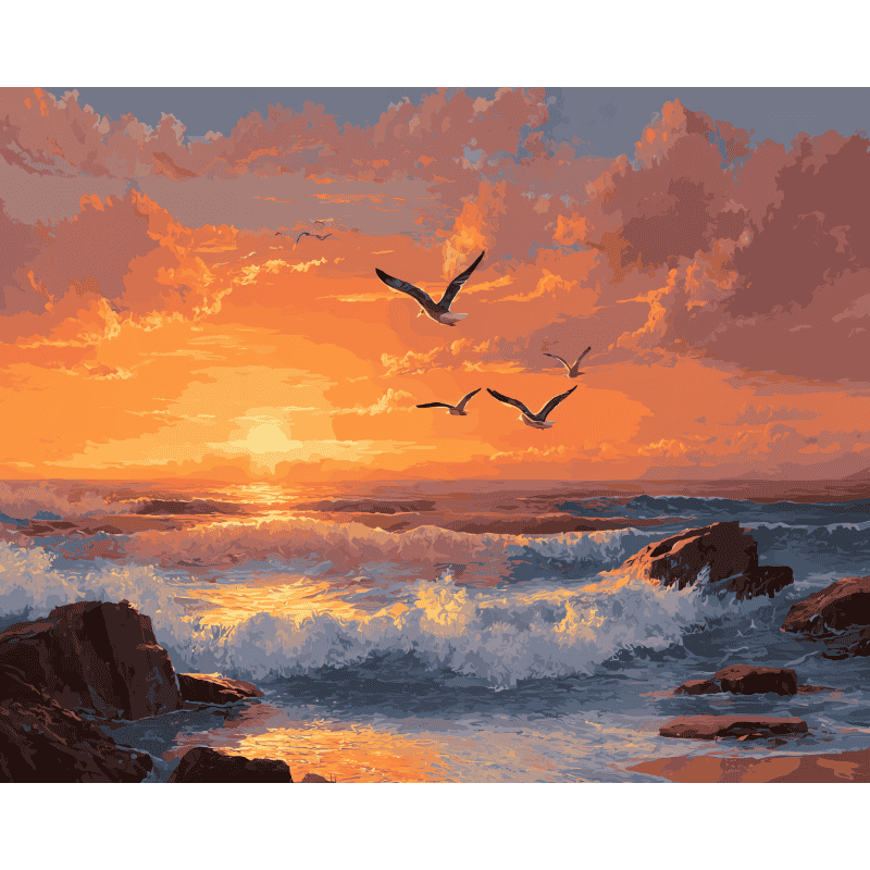 Ocean Sunset | Paint by Numbers