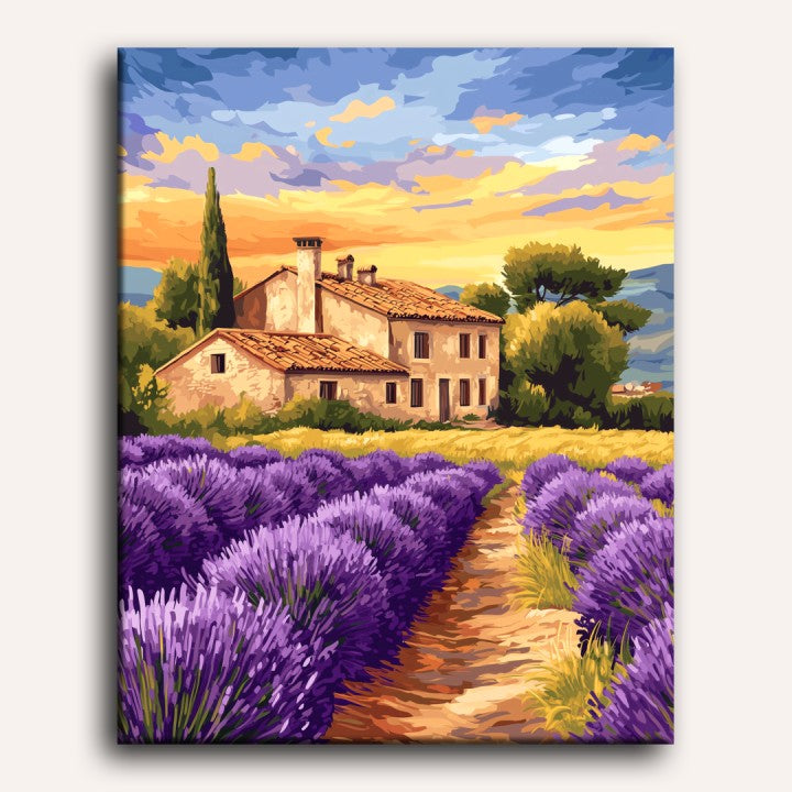 Lavender Field in France | Paint by Numbers
