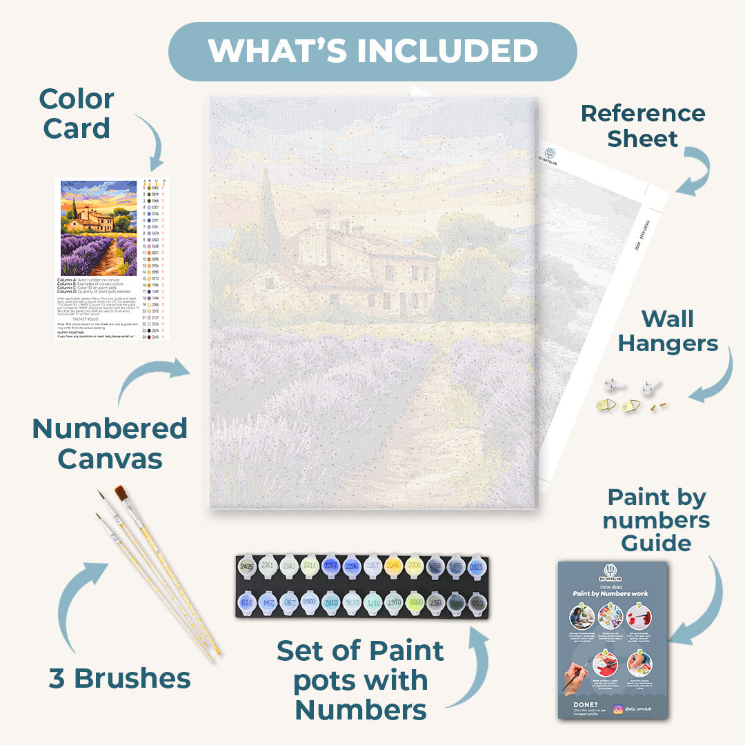 Lavender Field in France | Paint by Numbers