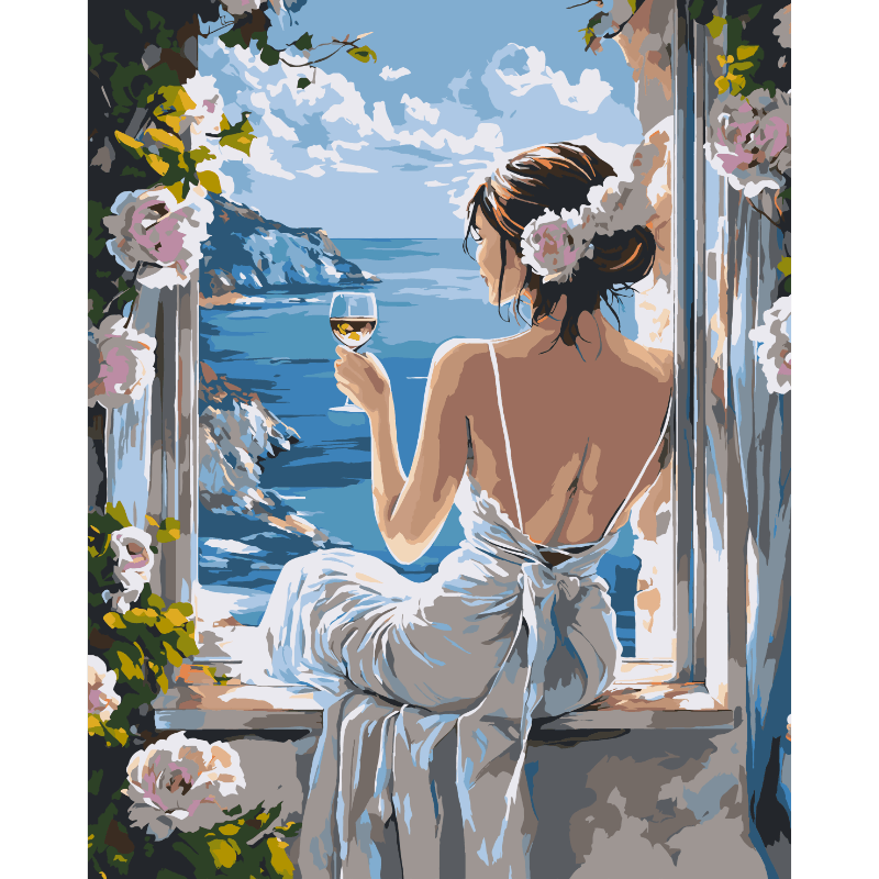 Wine by the Waves | Paint by Numbers