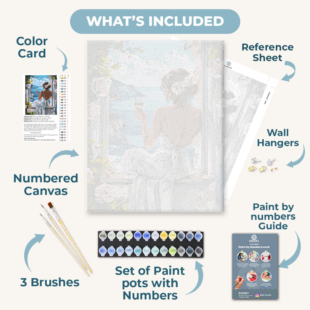 Wine by the Waves | Paint by Numbers