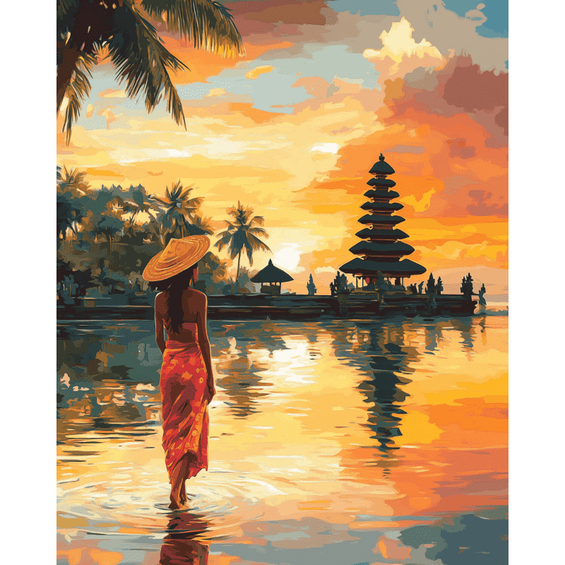Sunset in Bali | Paint by Numbers