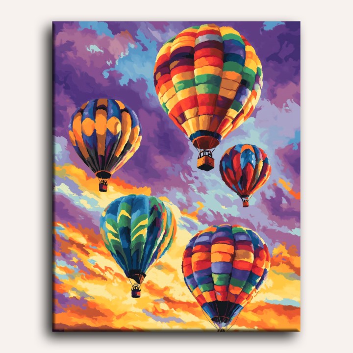 Colorful Air Balloons | Paint by Numbers