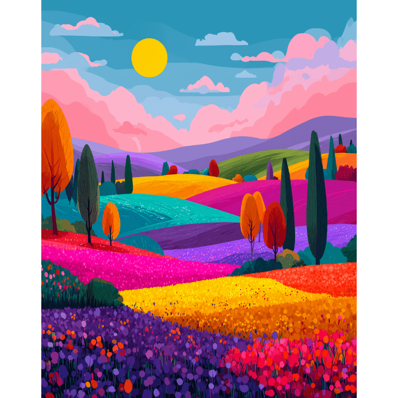 Vibrant Landscape 2.0 | Paint by Numbers
