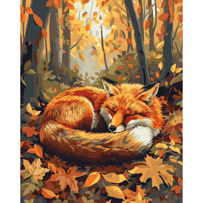 Sleeping Fox | Paint by Numbers
