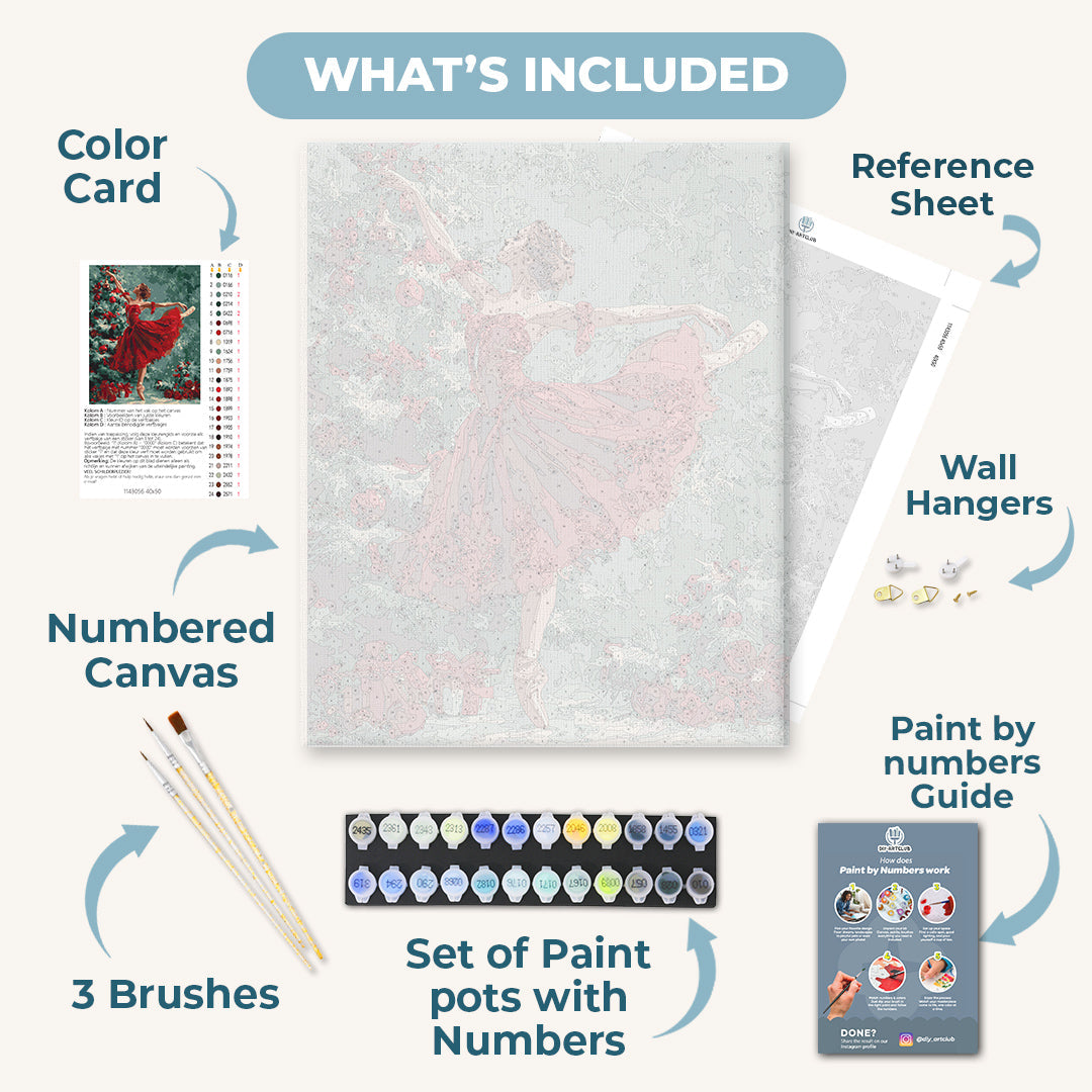 Ballerina in Red | Paint by Numbers