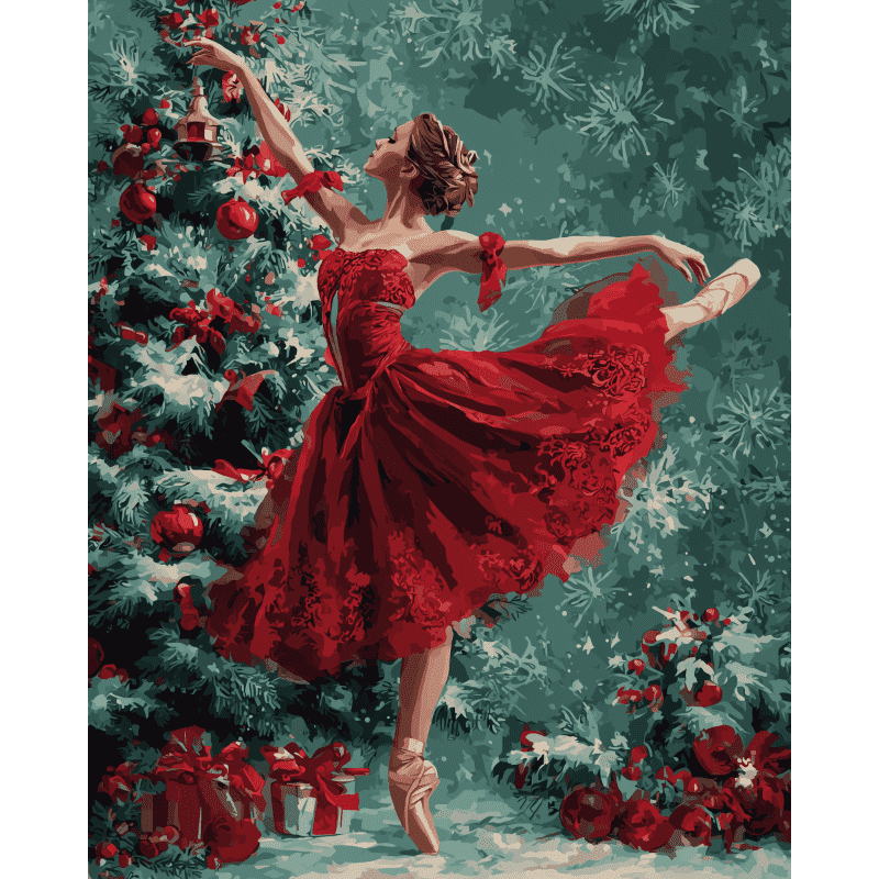 Ballerina in Red | Paint by Numbers