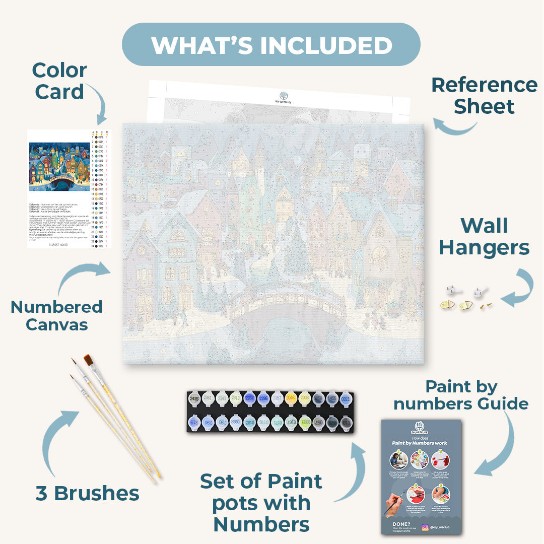 Festive Village | Paint by Numbers