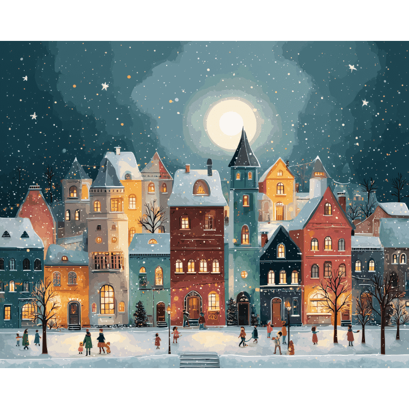 Christmas Town | Paint by Numbers