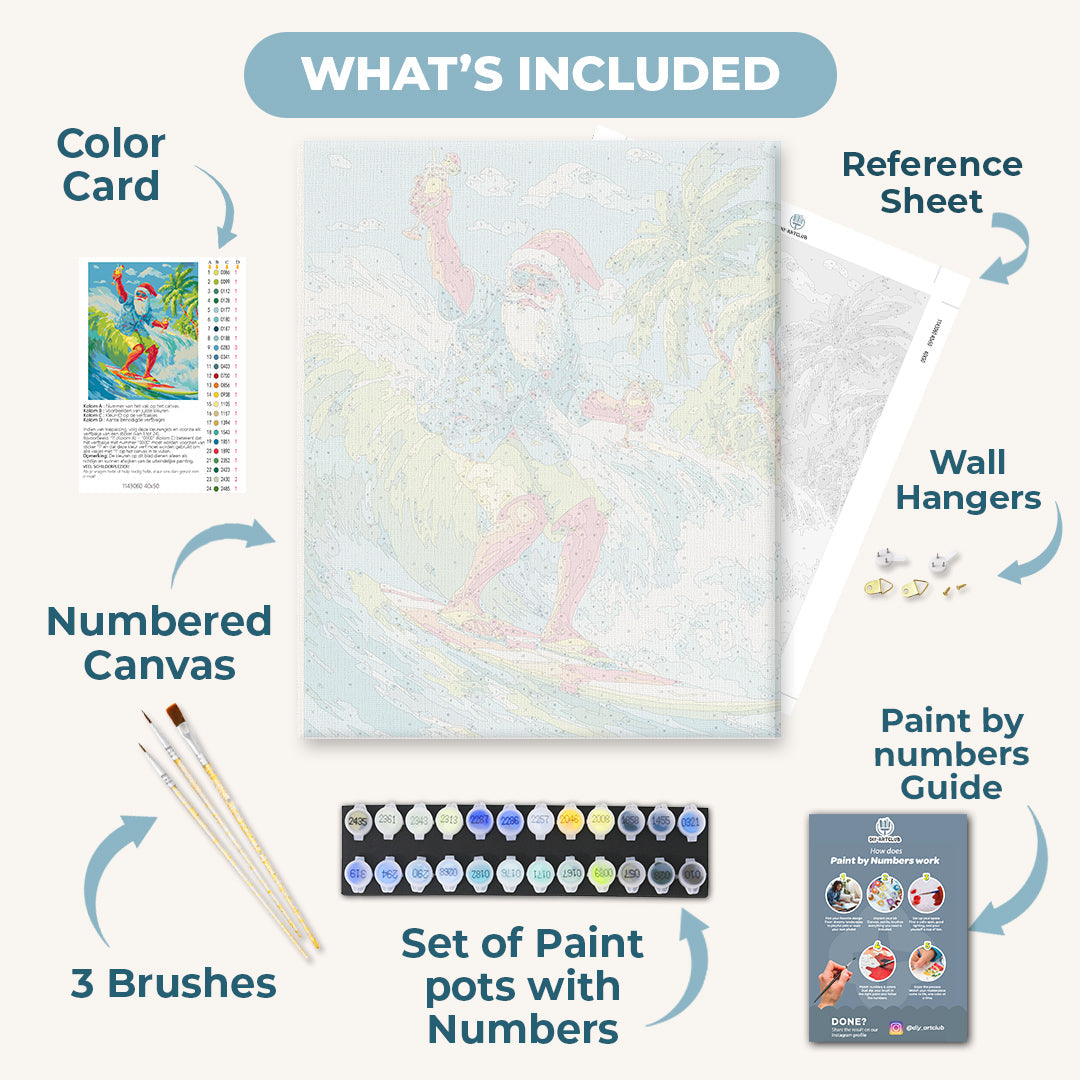 Santa Claus in Australia | Paint by Numbers