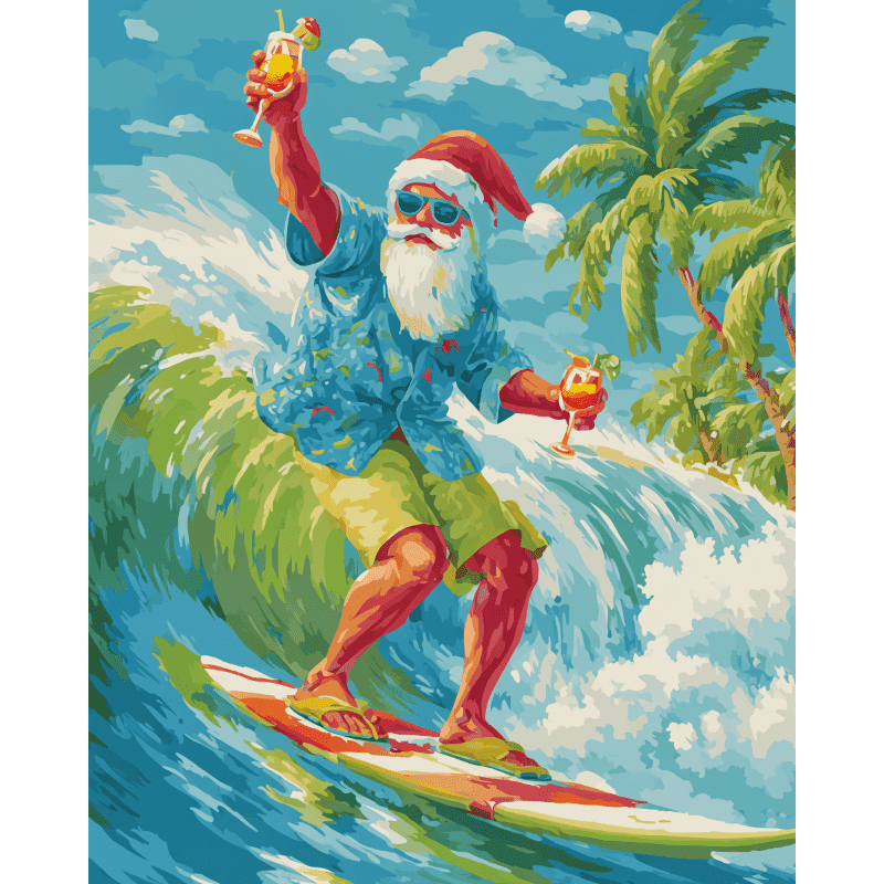 Santa Claus in Australia | Paint by Numbers