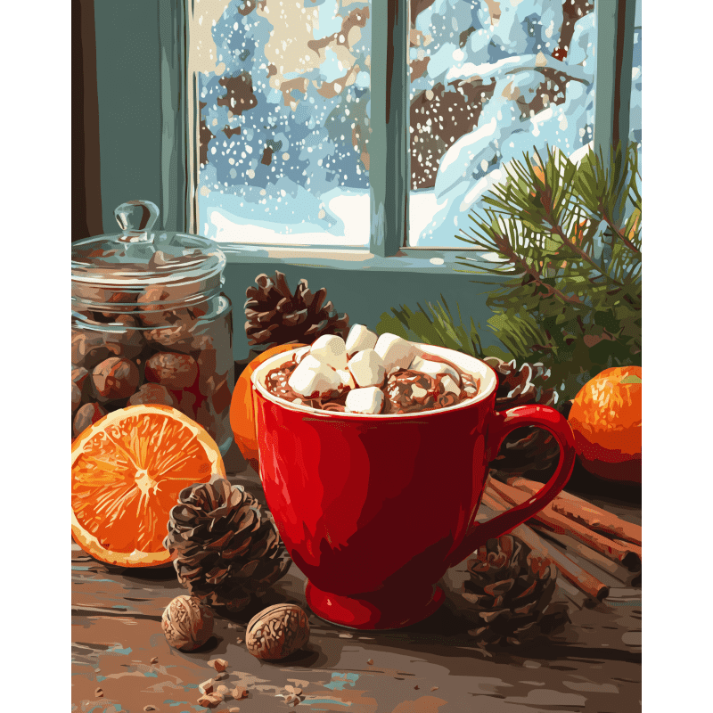 Hot Chocolate Morning | Paint by Numbers