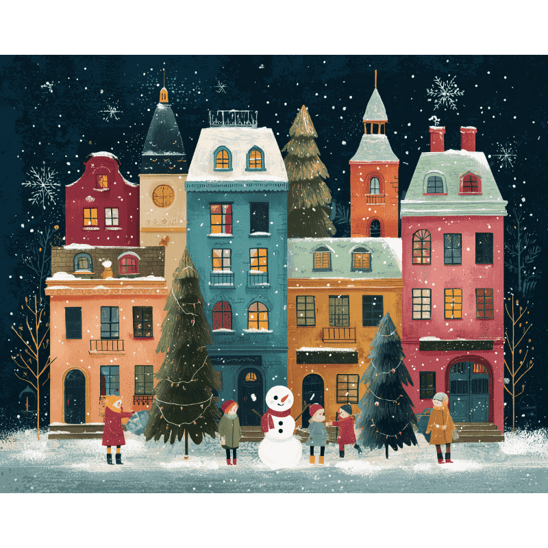 Snowy Games | Paint by Numbers