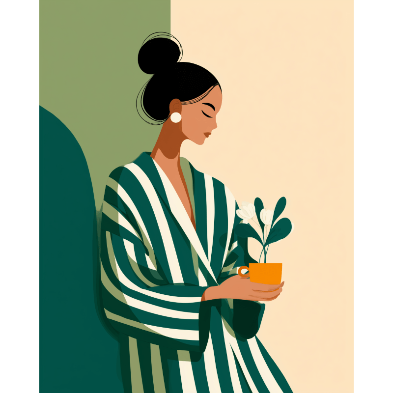 Woman in Green | Paint by Numbers