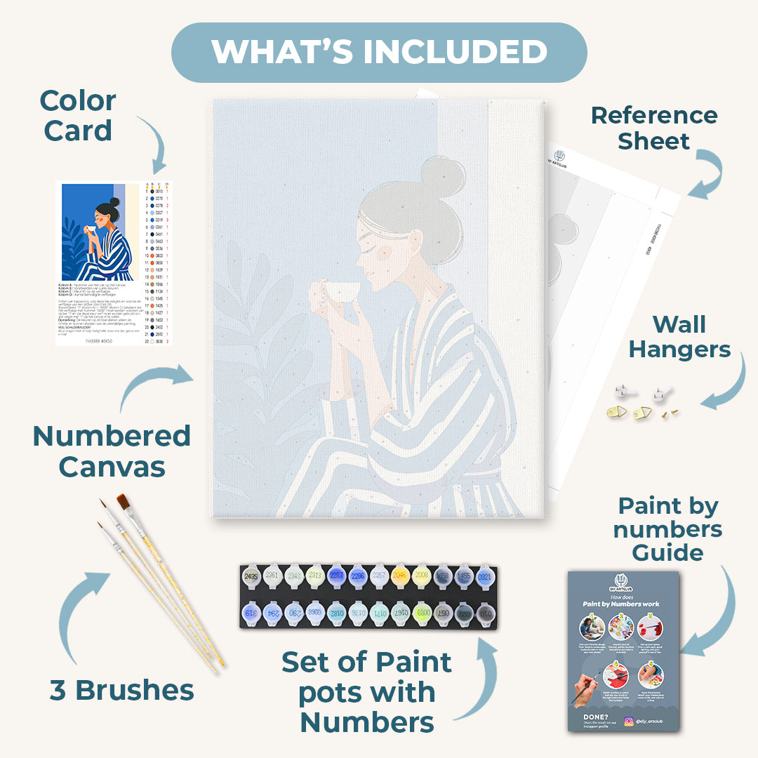 Woman in Blue | Paint by Numbers