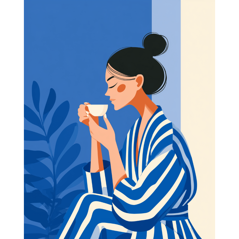Woman in Blue | Paint by Numbers
