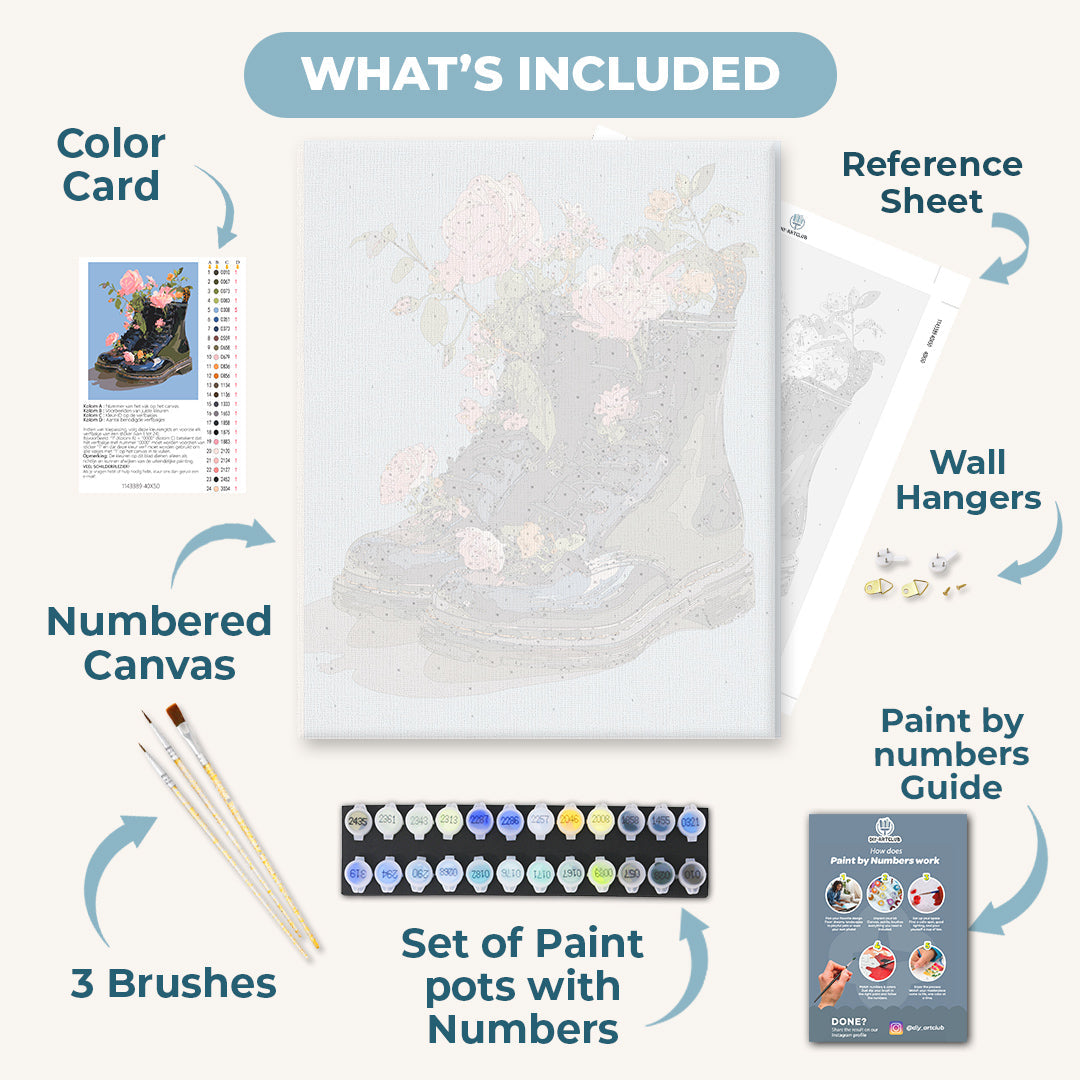 Wildflowers in Boots | Paint by Numbers
