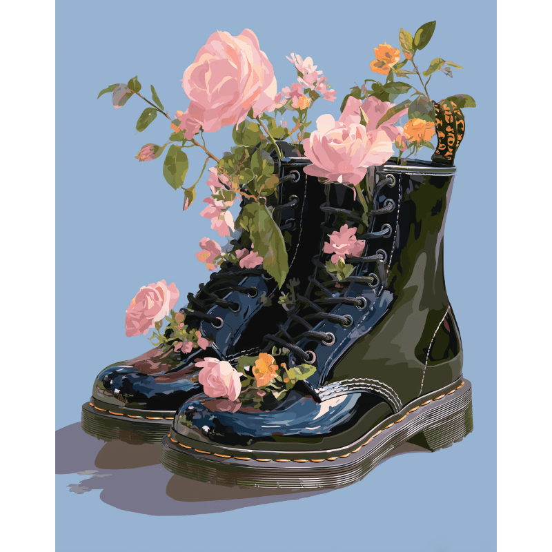 Wildflowers in Boots | Paint by Numbers