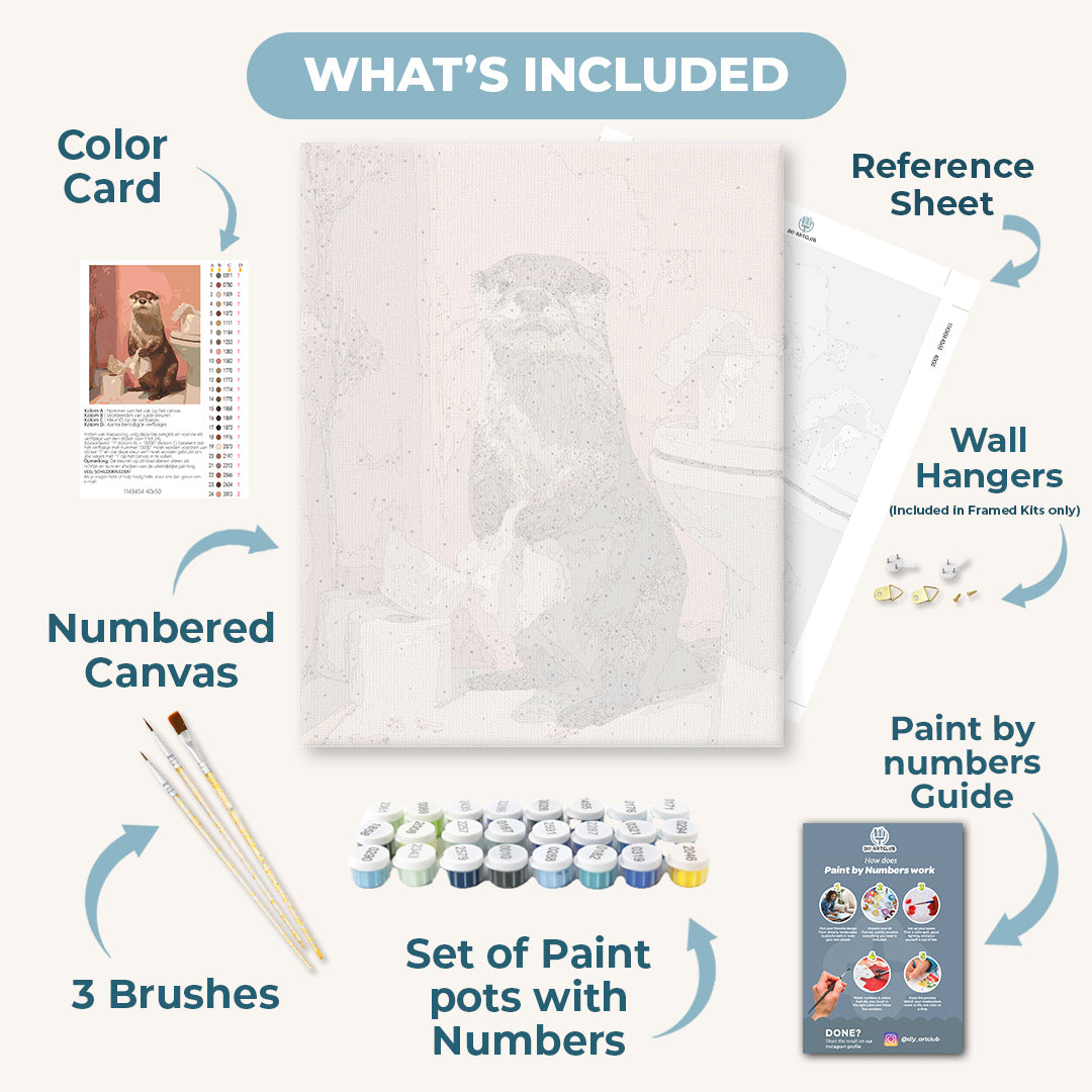 Otter in the Toilet | Paint by Numbers