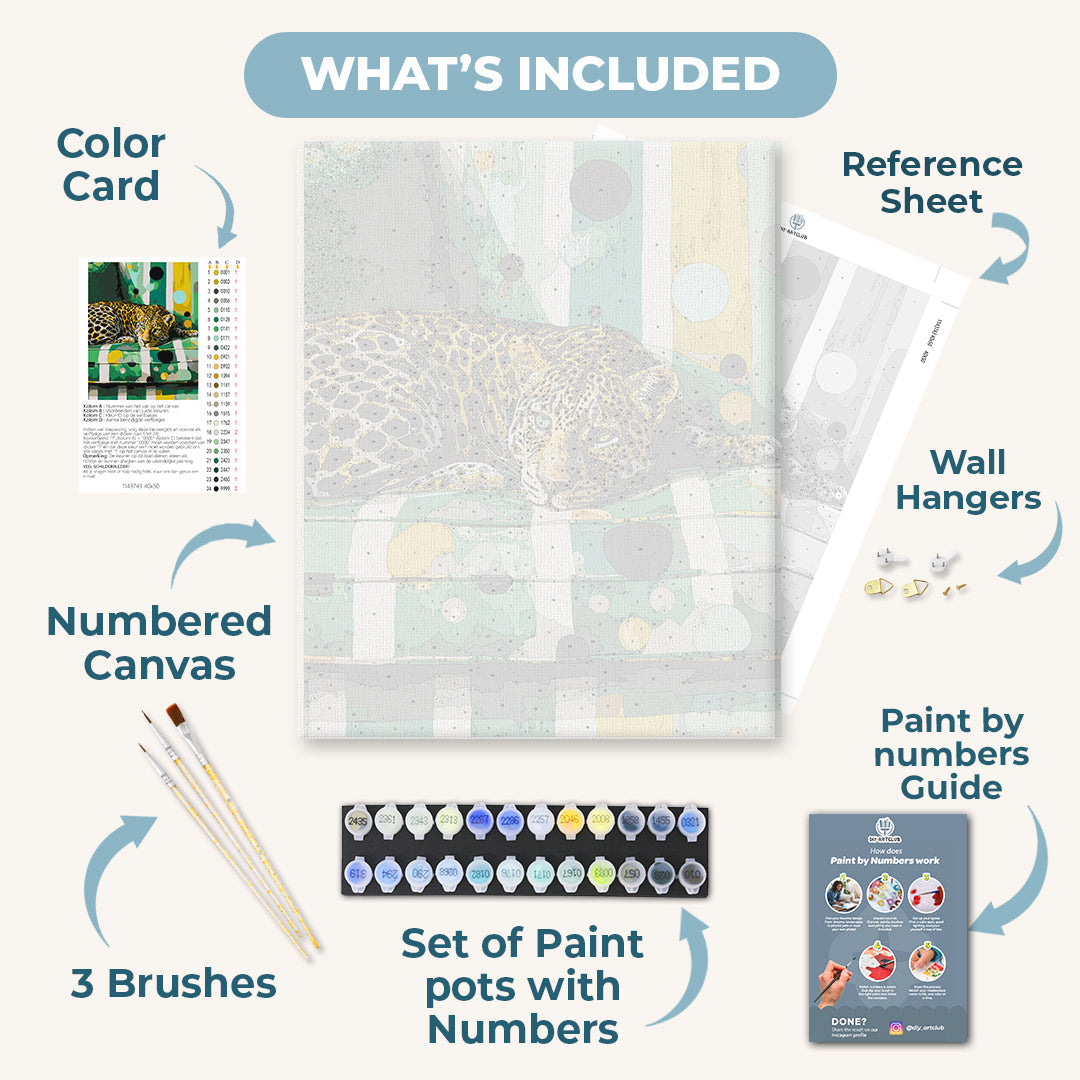 Leopard on Sofa | Paint by Numbers